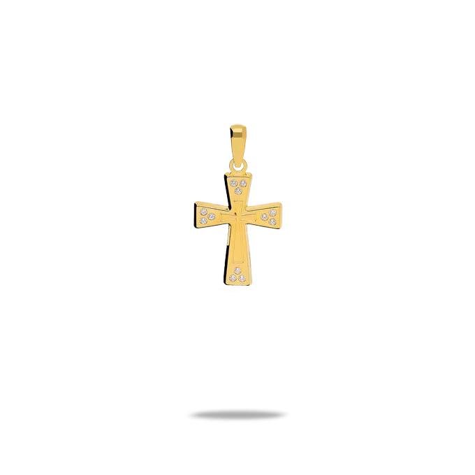 18k gold cross