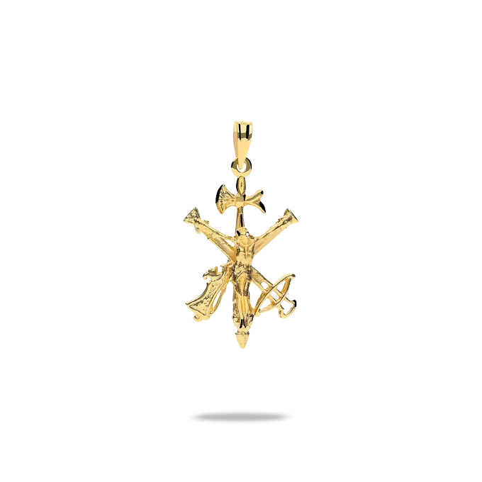 18k gold cross