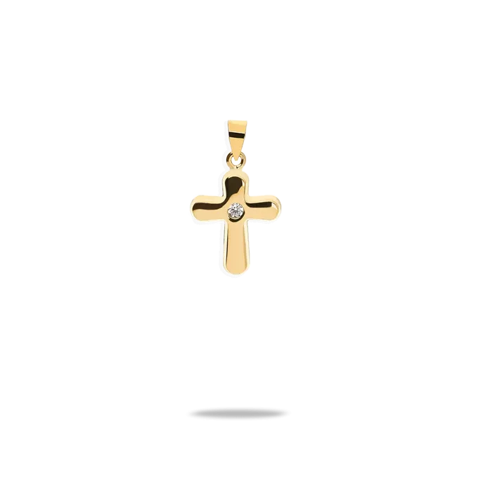 18k gold cross