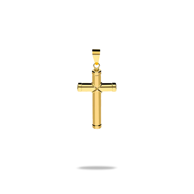 18k gold cross