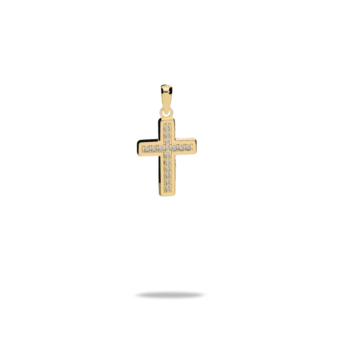 18k gold cross