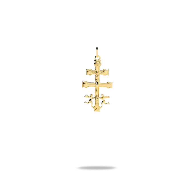 18k gold cross