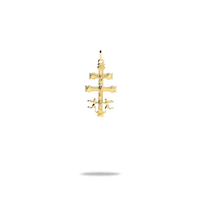 18k gold cross