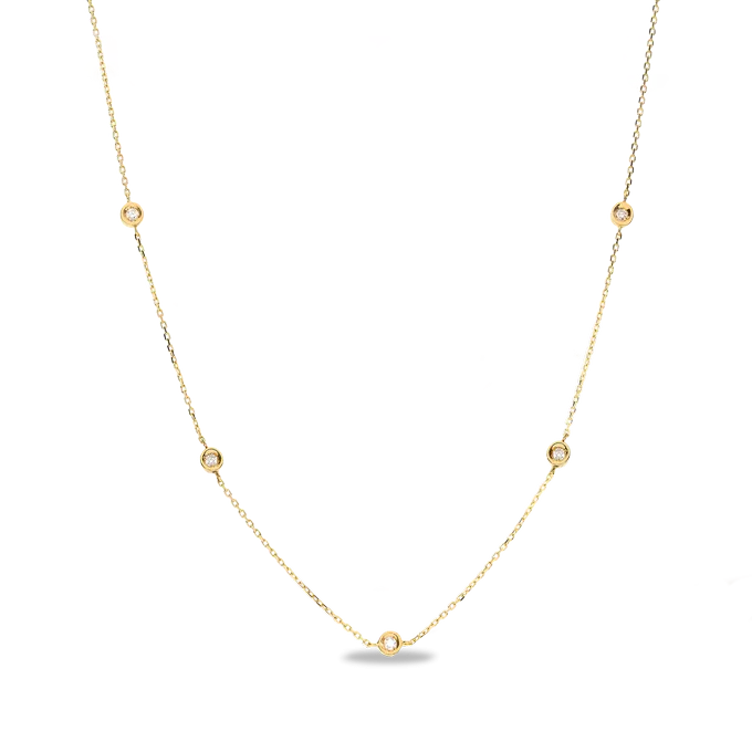 18k gold diamond necklace