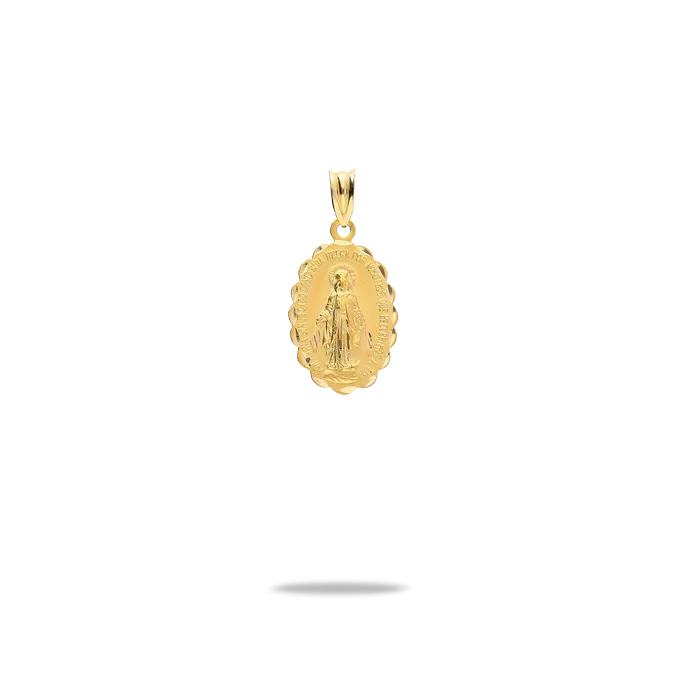 Medalla virgen la milagrosa oro 18 quilates 20x14mm