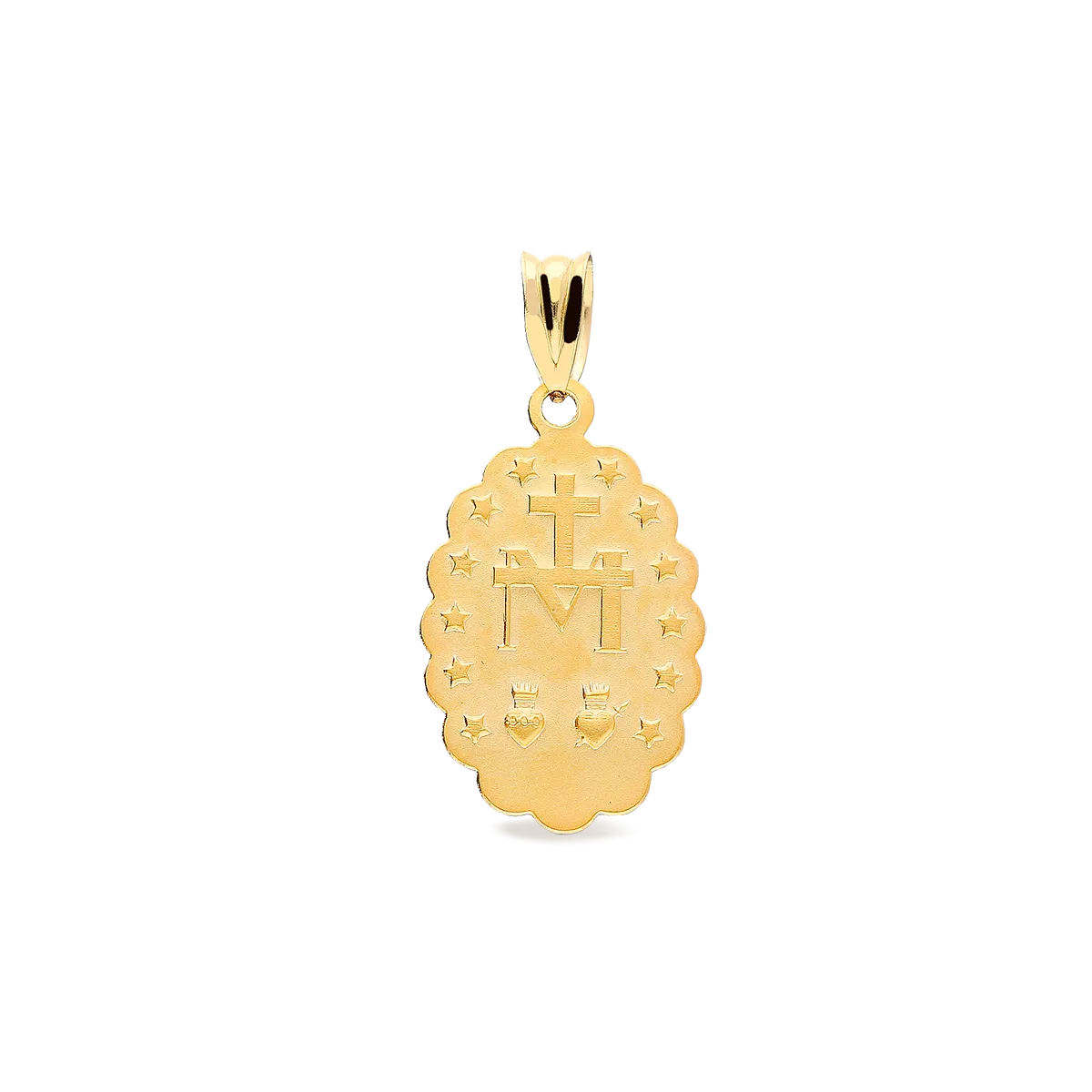 Medalla virgen la milagrosa oro 18 quilates 20x14mm