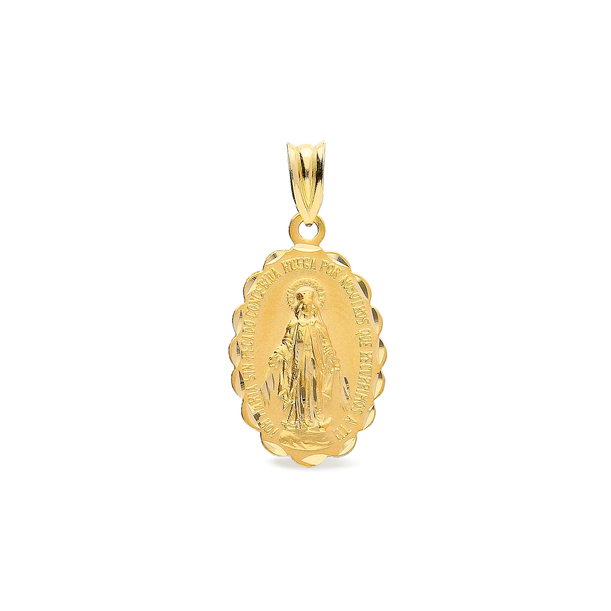 Medalla virgen la milagrosa oro 18 quilates 16x11mm