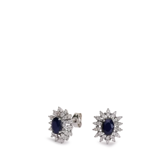 18k gold diamond earrings IMPERIAL SAPPHIRE