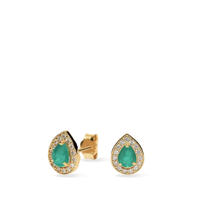 18k gold diamond earrings ROYAL TEAR