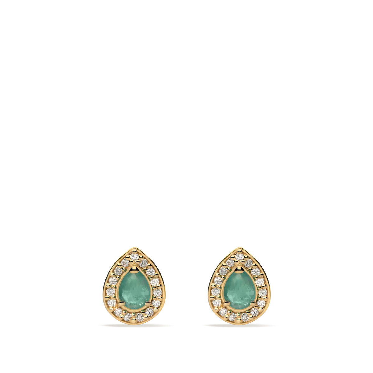 18k gold diamond earrings ROYAL TEAR