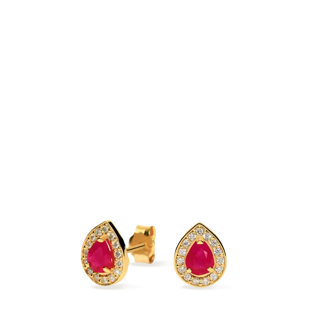 18k gold diamond earrings ROYAL TEAR