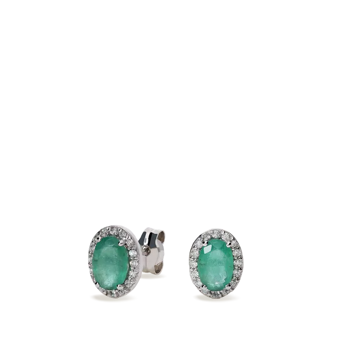 18k gold diamond earrings RANI EMERALD