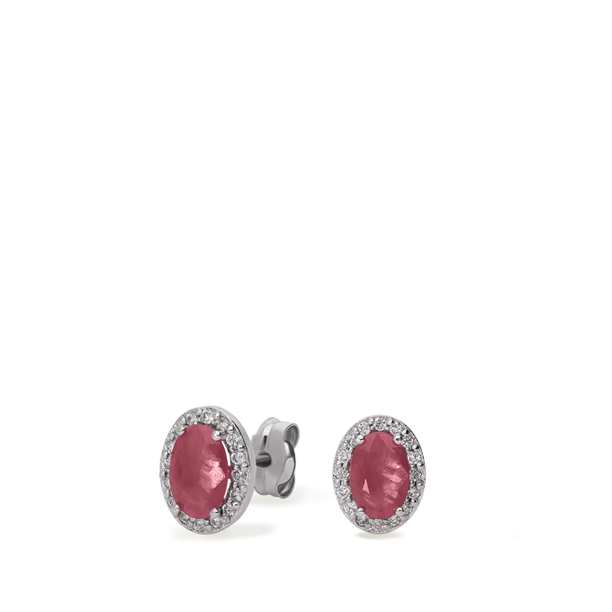 18k gold diamond earrings RANI RUBY