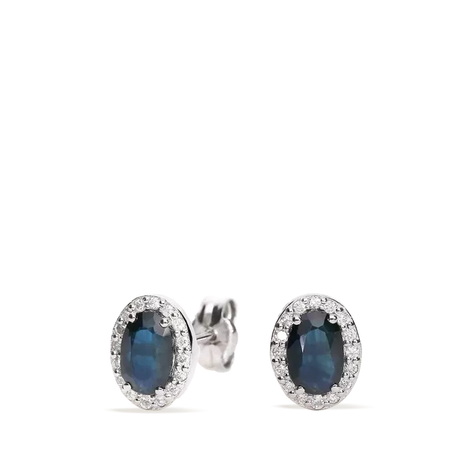 18k gold diamond earrings RANI SAPPHIRE