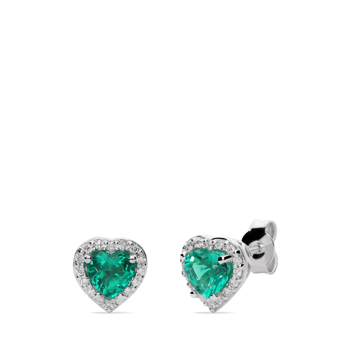 Pendiente diamante oro 18 quilates LOVE EMERALD