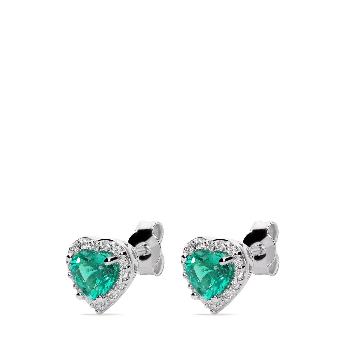 Pendiente diamante oro 18 quilates LOVE EMERALD