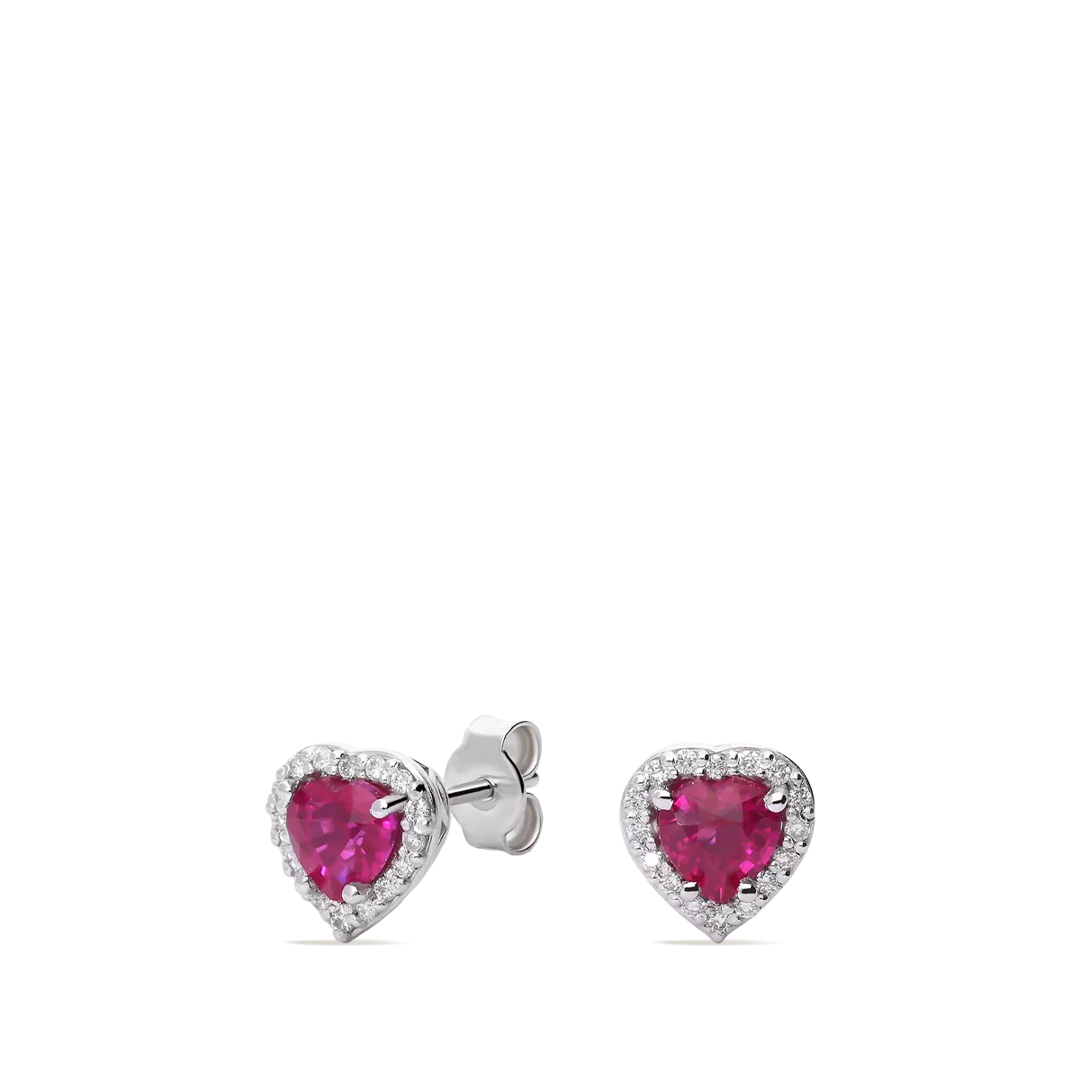 18k gold diamond earrings LOVE RUBY