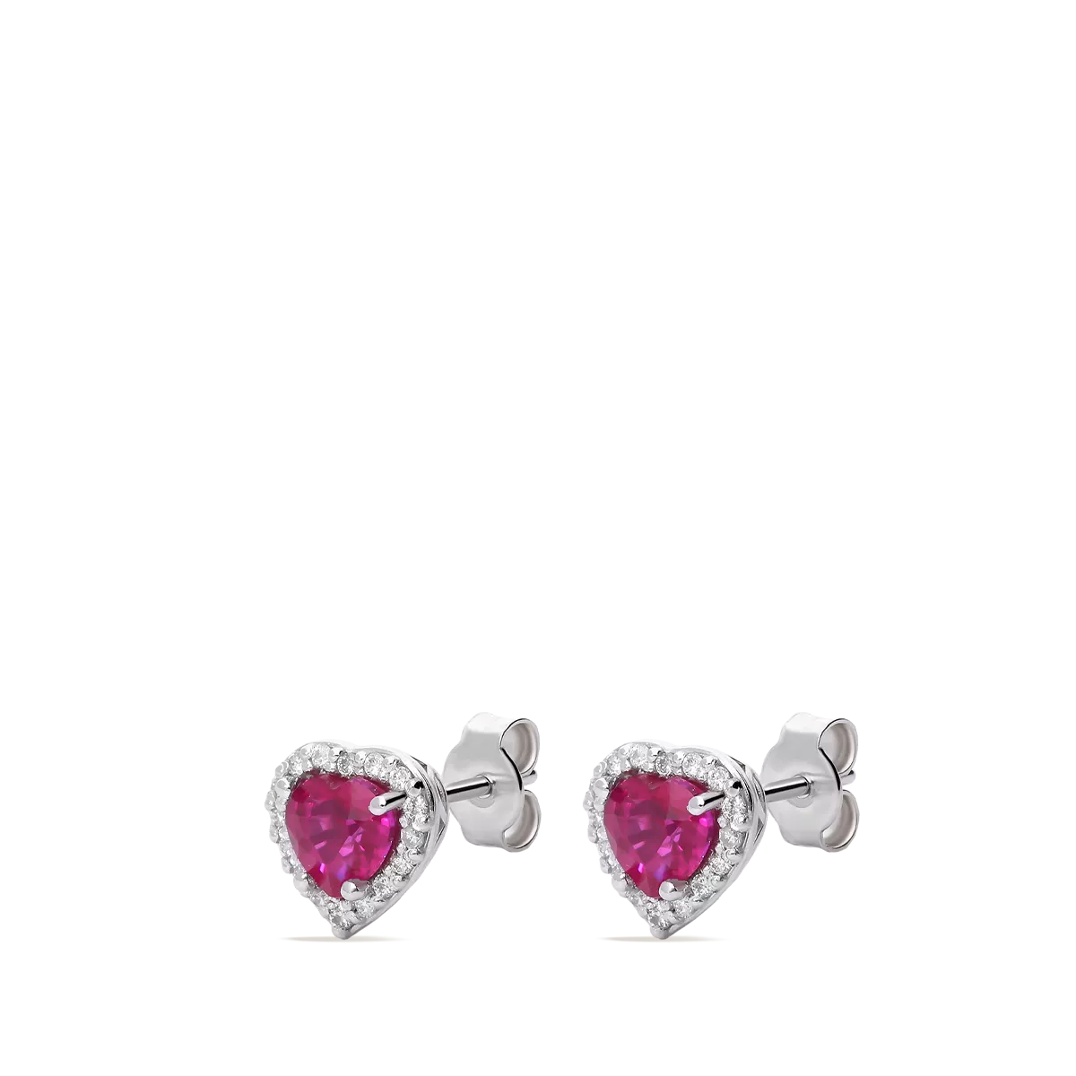 18k gold diamond earrings LOVE RUBY