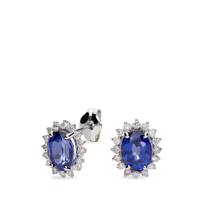 18k gold diamond earrings IMPERIAL SAPPHIRE