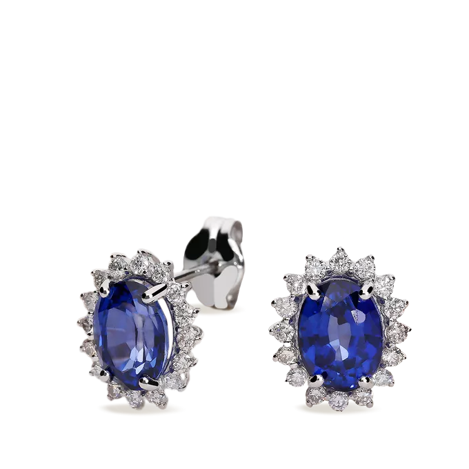 18k gold diamond earrings IMPERIAL SAPPHIRE