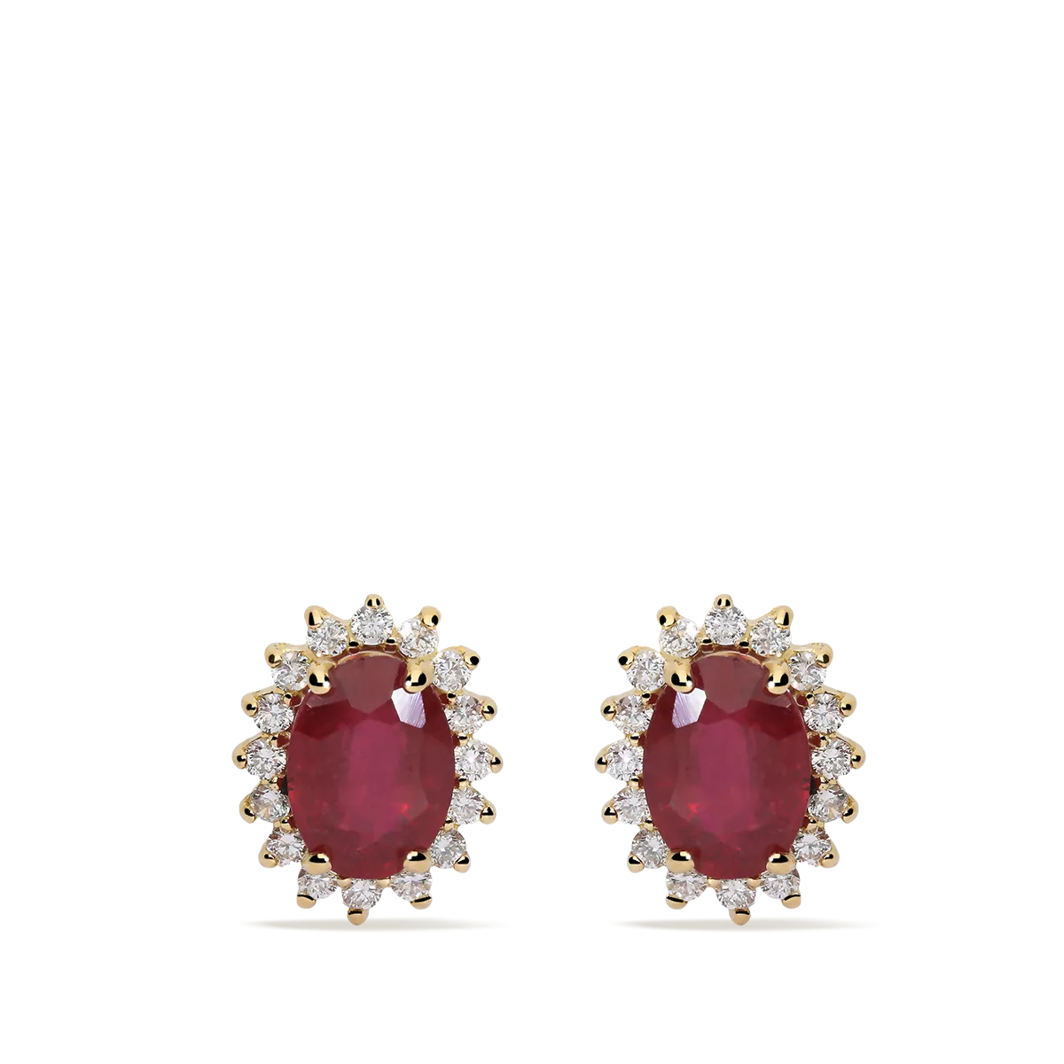 18k gold diamond earrings ROYAL RUBY