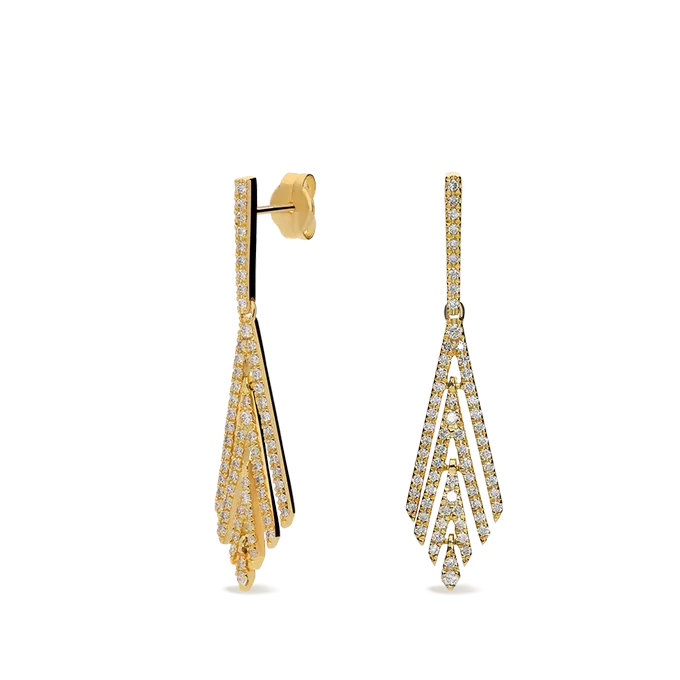 18k gold diamond earrings