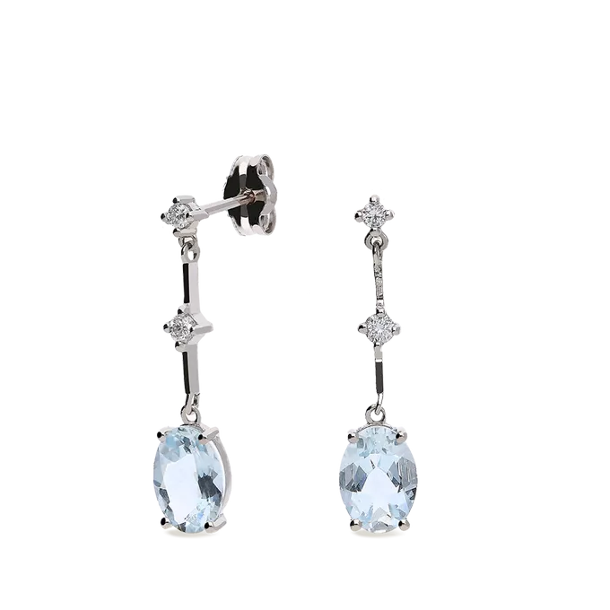 18k gold diamond earrings GLACIER