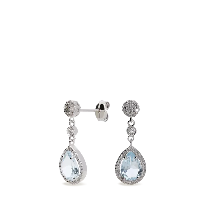 18k gold diamond earrings GLACIER