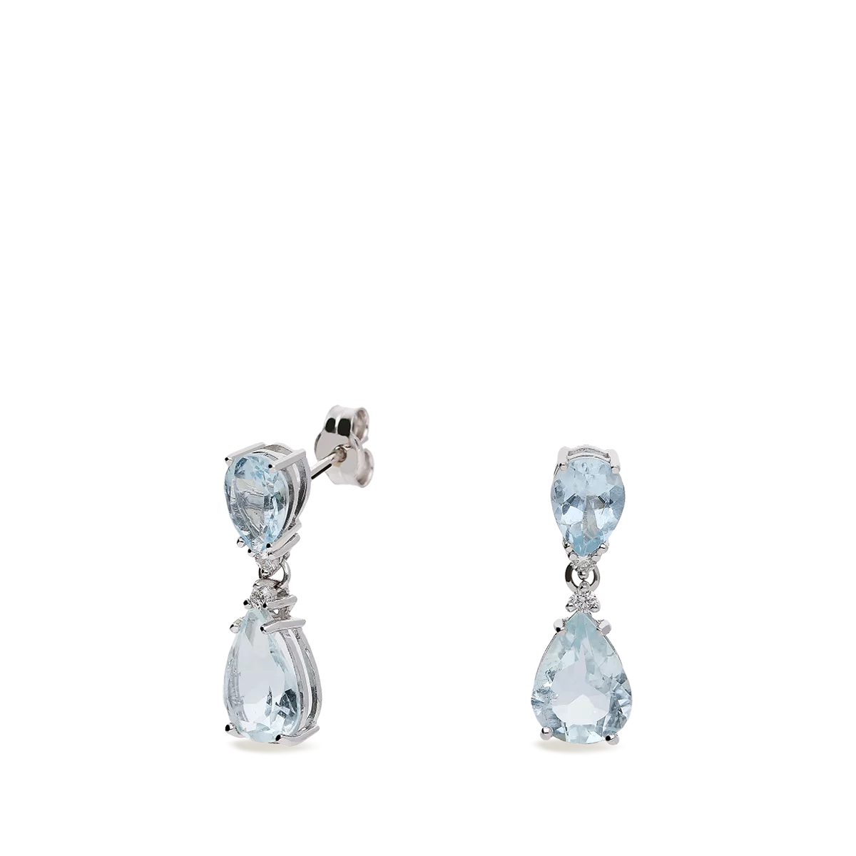 18k gold diamond earrings GLACIER