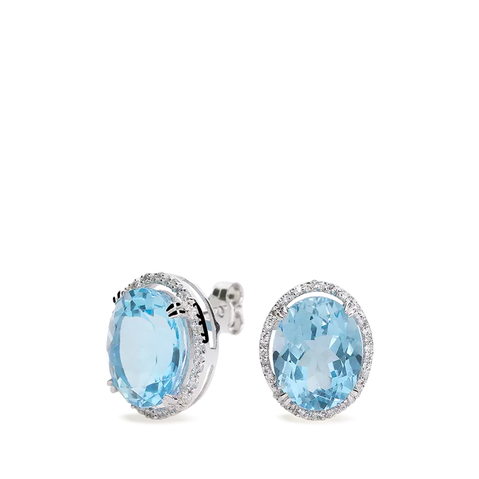 18k gold diamond earrings OCEAN