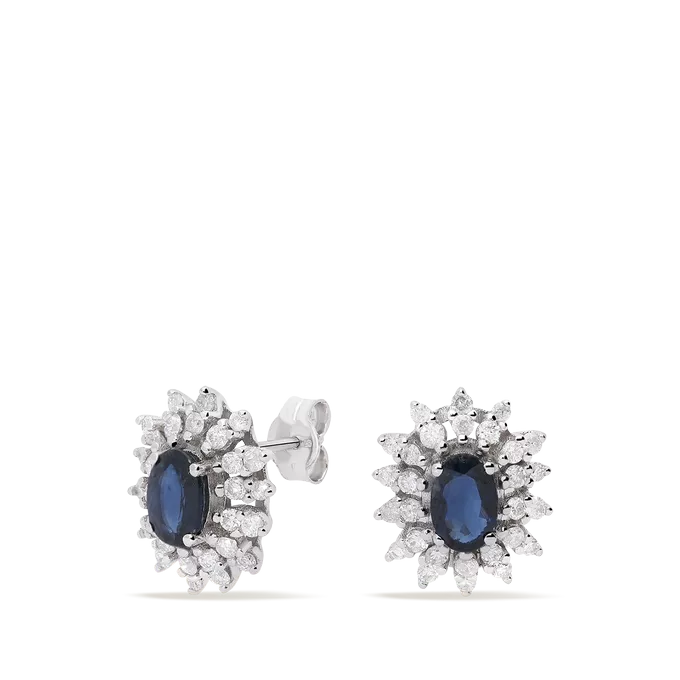 18k gold diamond earrings IMPERIAL SAPPHIRE