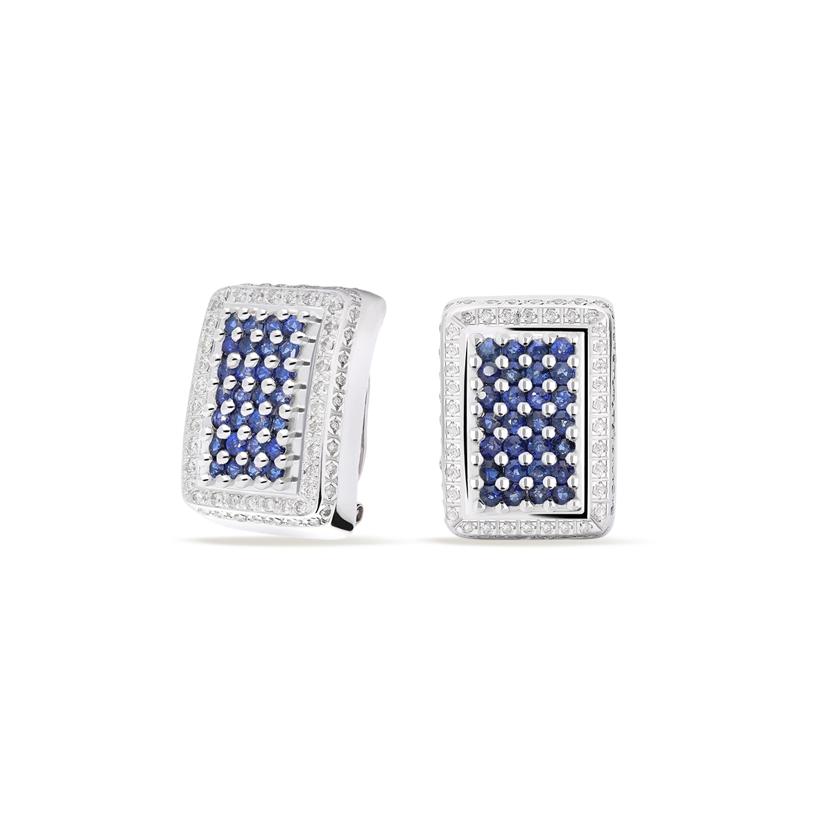 Pendiente diamante natural oro 18 quilates BRIDGE SAPPHIRE