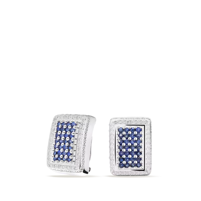 Pendiente diamante natural oro 18 quilates BRIDGE SAPPHIRE