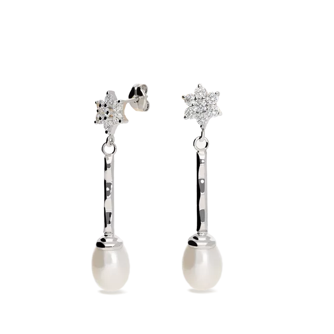 18k white gold earrings