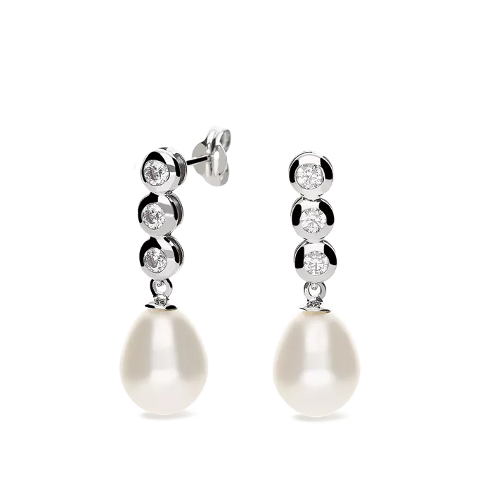 18k white gold earrings