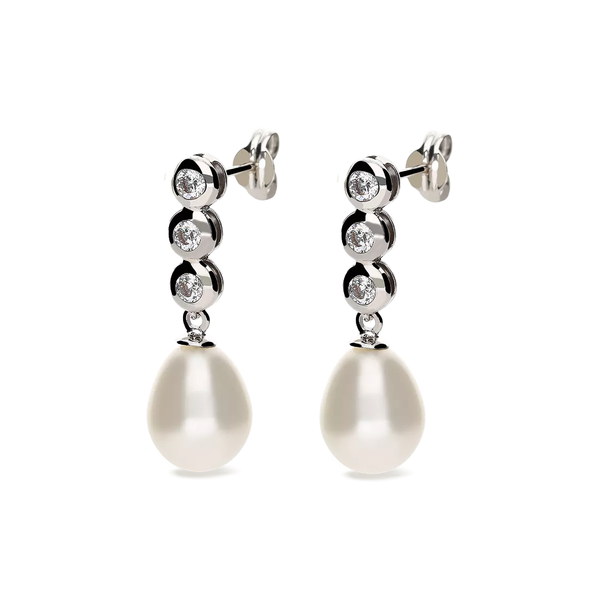 18k white gold earrings