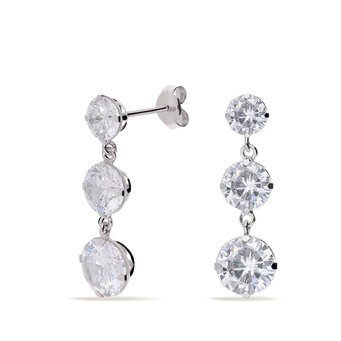 18k white gold earrings