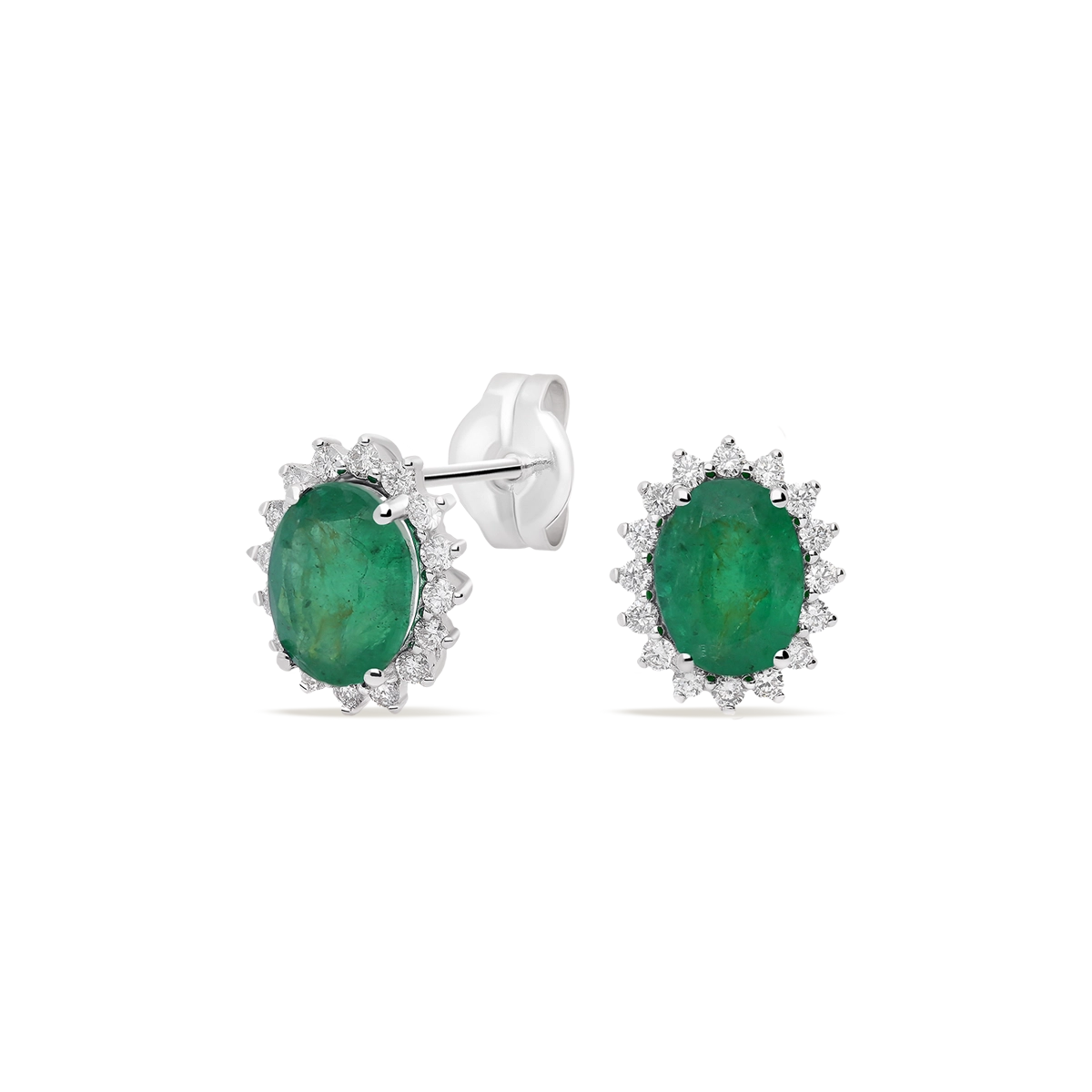 18k gold diamond earrings IMPERIAL EMERALD