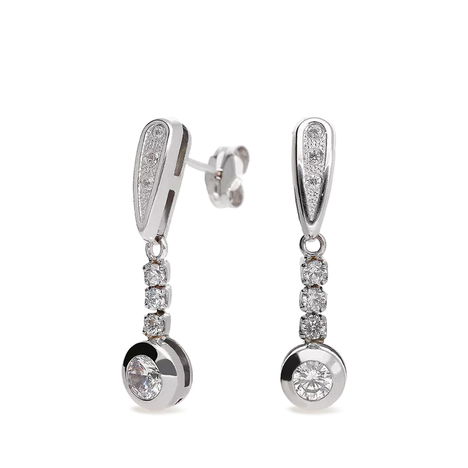 18k white gold earrings