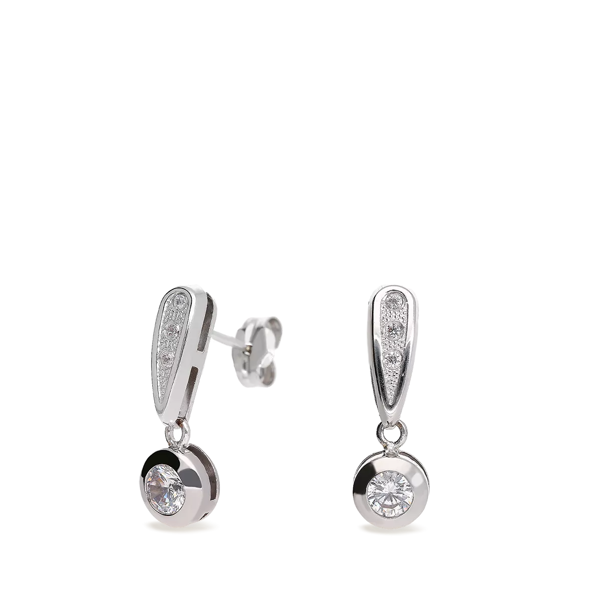 18k white gold earrings