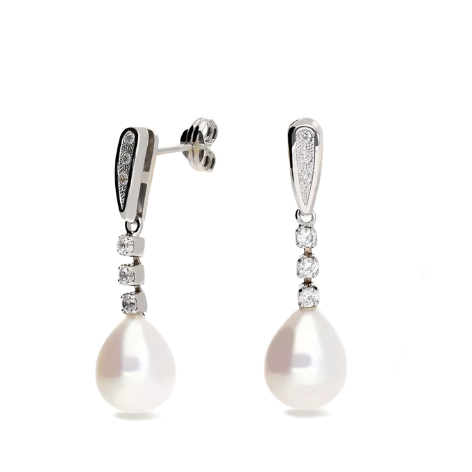 18k white gold earrings