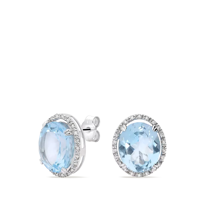 Pendiente diamante natural oro 18 quilates OCEAN