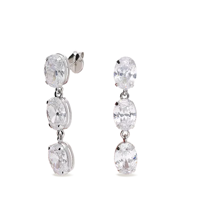 18k white gold earrings