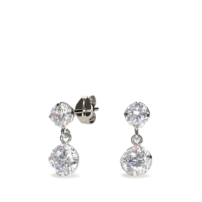 18k white gold earrings