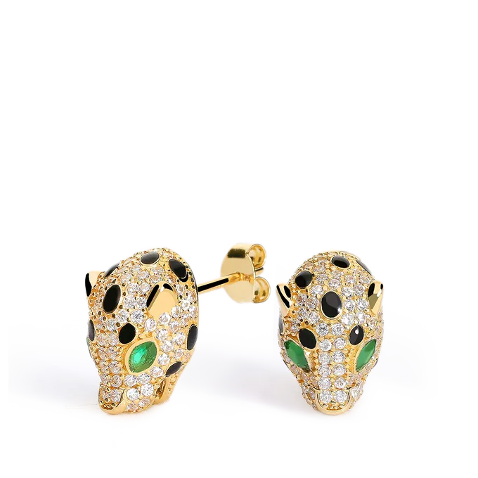 18k gold earrings LEOPARD