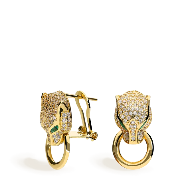 18k gold earrings LEOPARD