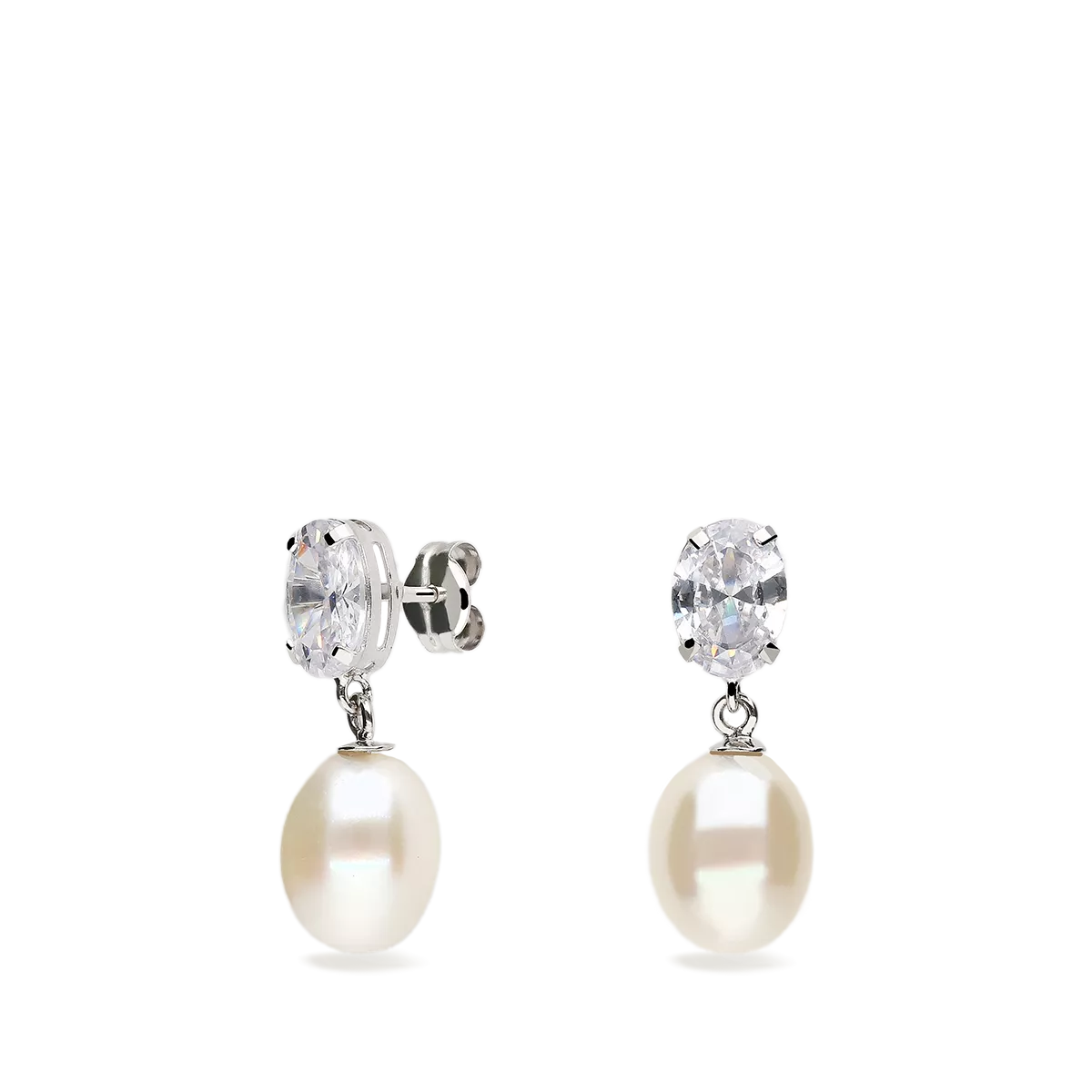 18k white gold earrings