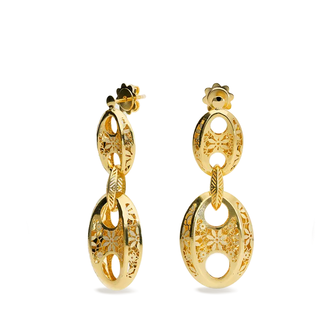 18k gold earrings ORIENTAL GARDEN