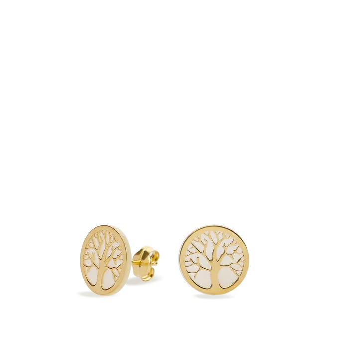 18k gold earrings TREE OF LOVE