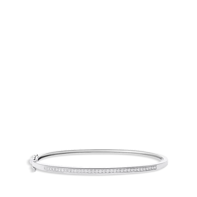 Pulsera rígida diamante natural oro 18 quilates METEOROIDS